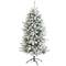 5ft. Pre-Lit Flocked Livingston Fir Pinecones Artificial Christmas Tree with Clear Warm LED Lights